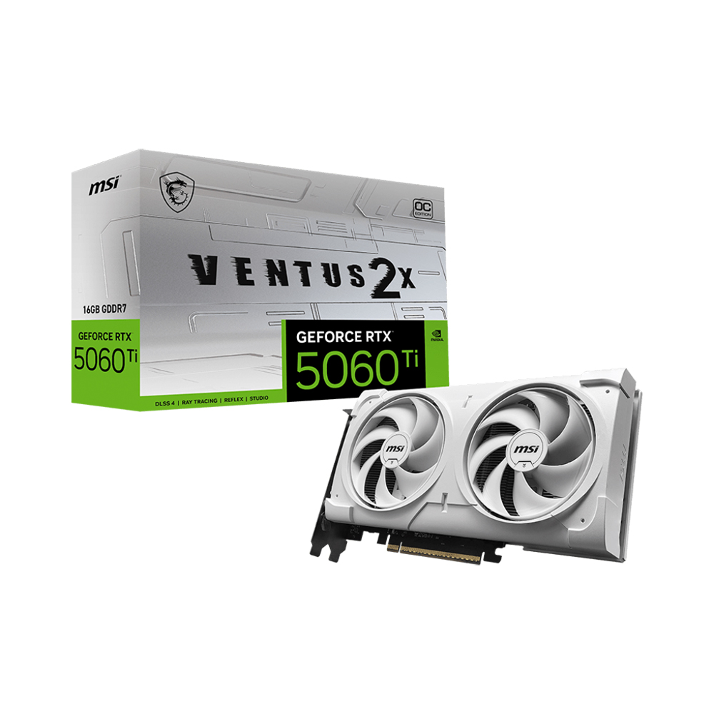 VGA MSI RTX 5060 Ti 16GB VENTUS 2X OC WHITE PLUS